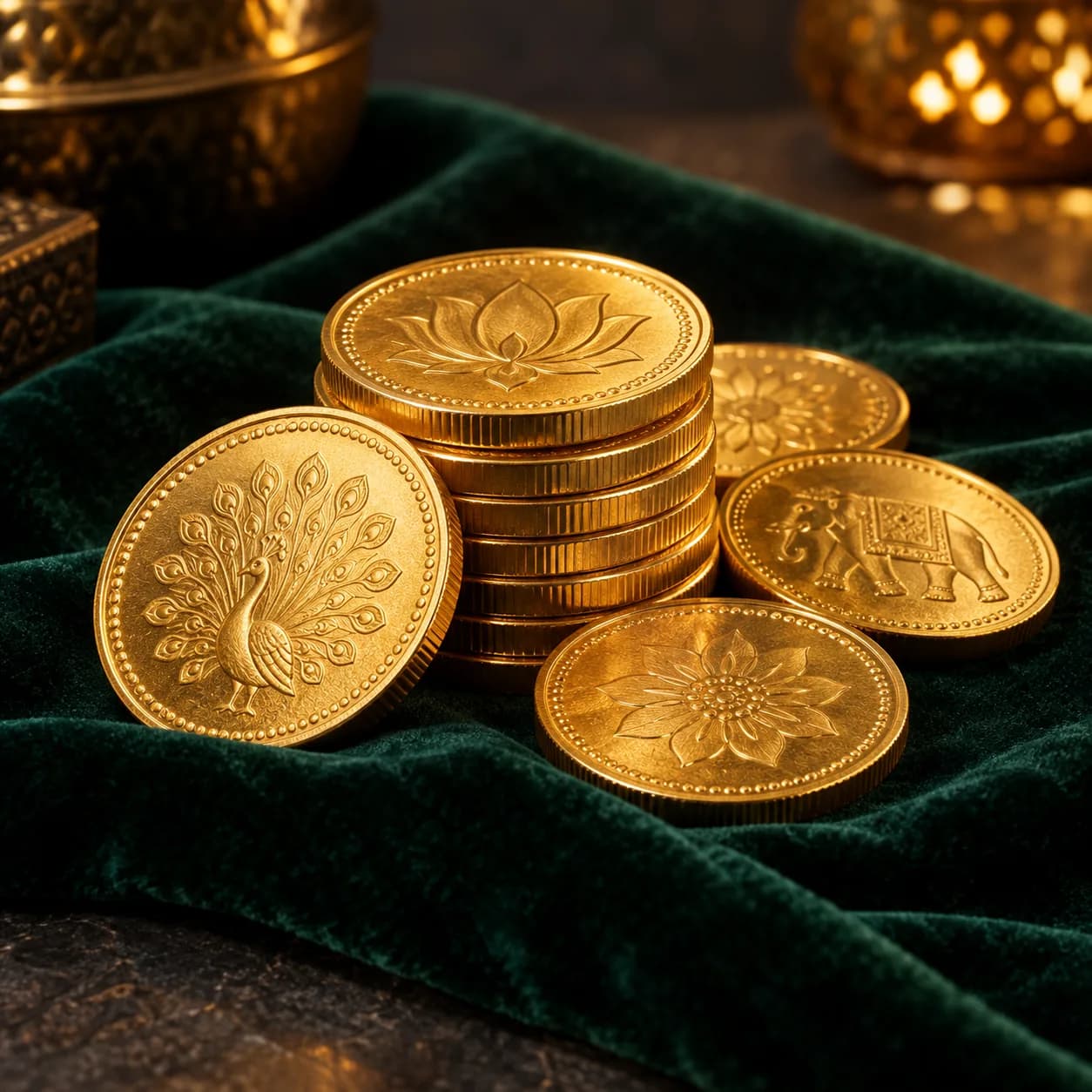 Stack of gold coins
